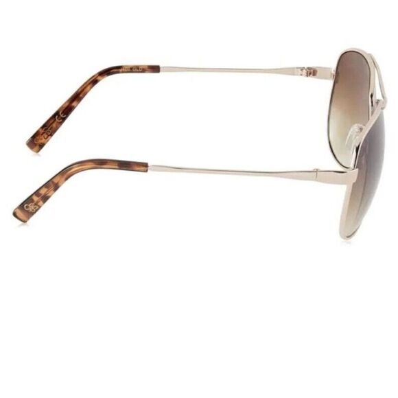 Jessica Simpson J106 GLD Aviator Sunglasses Gold Tone Brown Sunnies Shades - Picture 7 of 13